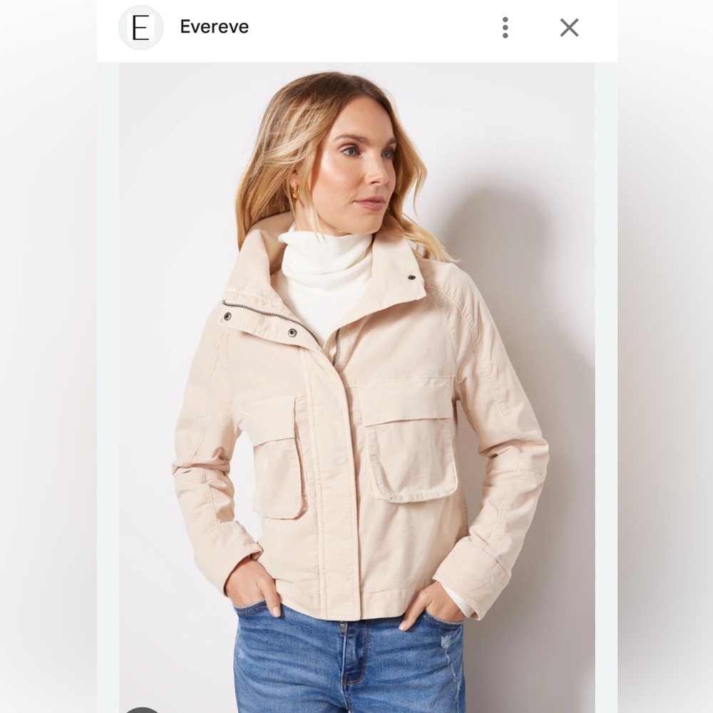 Evereve Corduroy Camp Jacket. Size XS. Color Natural. Excellent condition